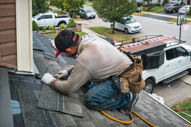Professional Gutter Repair And Installation technician working in Woodridge, NY